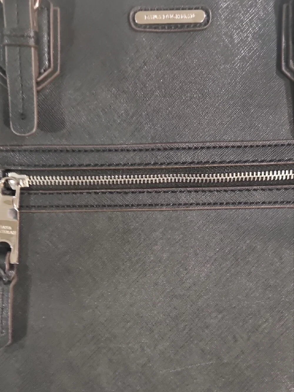 Dana Buchman Black Tote Bag with Front Zip Pocket